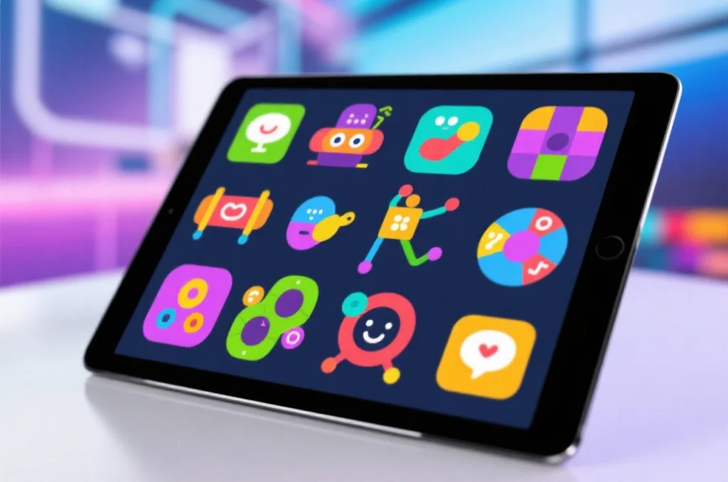 大众娱乐应用中丰富多彩的休闲游戏和互动活动图标